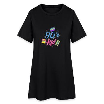 90 Enfant Cadeau - Robe T-shirt Femme - noir - Devant