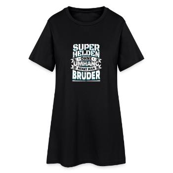 Superheld lustiger Spruch Familie Bruder Geschenk - Frauen T-Shirt-Kleid - Schwarz - Vorne