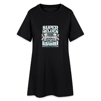 Superheld lustiger Spruch Held Busfahrer Geschenk - Frauen T-Shirt-Kleid - Schwarz - Vorne