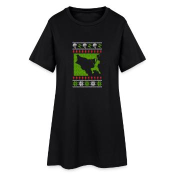Escalade Bouldering laid de Noël - Robe T-shirt Femme - noir - Devant