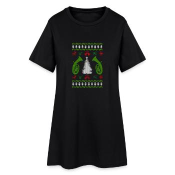musique baryton noël vilain - Robe T-shirt Femme - noir - Devant