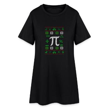 Mathématicien Pi vilain petit cadeau de Noël - Robe T-shirt Femme - noir - Devant