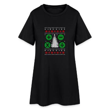 Mathématiques vilain petit cadeau de Noël - Robe T-shirt Femme - noir - Devant