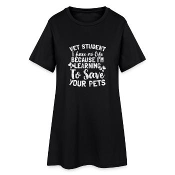 Primary vet or veterinarian - gift - Women’s T-Shirt Dress - black - Front