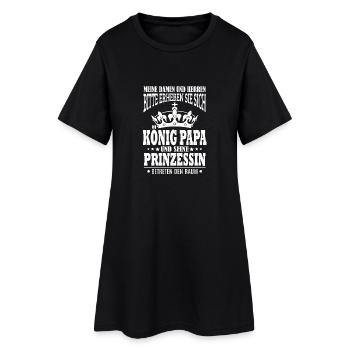 Vater, Papa, Geschenk, Vatertag, Papi, Kinder - Frauen T-Shirt-Kleid - Schwarz - Vorne