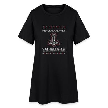 Shirt de Noël Thor Marteau Mjolnir Viking - Robe T-shirt Femme - noir - Devant