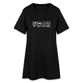 Mangez le sommeil Répéter Scout - Robe T-shirt Femme - noir - Devant