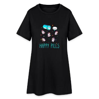 Happy Pills - Robe T-shirt Femme - noir - Devant