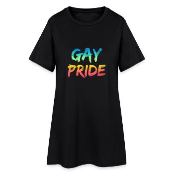 LGBT T-shirt - Gay Pride - Robe T-shirt Femme - noir - Devant
