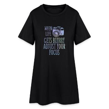 Photographe - Photographie - Cadeau - Caméra - Robe T-shirt Femme - noir - Devant