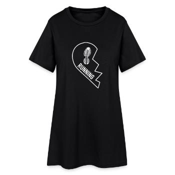 Laufen - Rennen - Jogging - Geschenk - Frauen T-Shirt-Kleid - Schwarz - Vorne