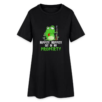 Hippity Hoppity Get Off My Property - Women’s T-Shirt Dress - black - Front