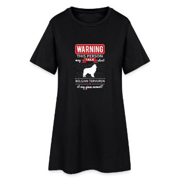 Tervueren Shirt Geschenk - Frauen T-Shirt-Kleid - Schwarz - Vorne