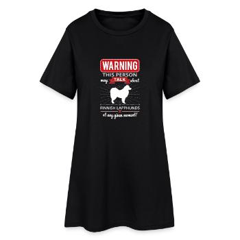 Finnish Lapphund shirt gift - Women’s T-Shirt Dress - black - Front