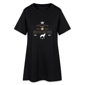 Cavalier King Charles Spaniel Shirt - Frauen T-Shirt-Kleid - Schwarz - Vorne
