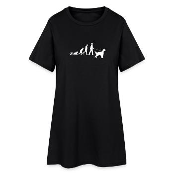 English Setter Geschenke Grow Evolution Mann - Frauen T-Shirt-Kleid - Schwarz - Vorne