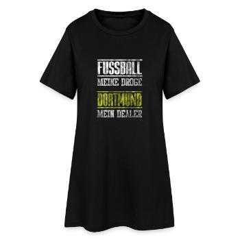 Fussball Meine Droge - Dortmund Dealer Geschenk - Frauen T-Shirt-Kleid - Schwarz - Vorne