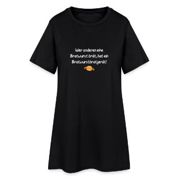 Bratwurstbratgerät Bratwurst Grillen Geschenk - Frauen T-Shirt-Kleid - Schwarz - Vorne