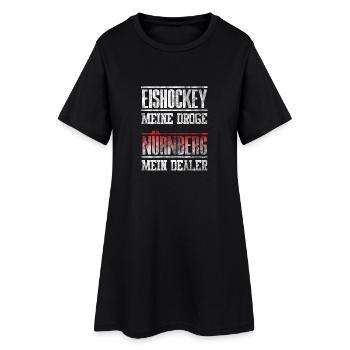 Nürnberg - Eishockey meine Droge - mein Dealer. - Frauen T-Shirt-Kleid - Schwarz - Vorne
