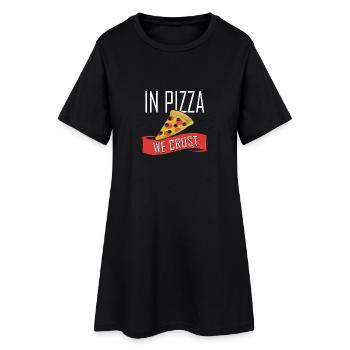 Pizza Design Geschenke mit Spruch - Frauen T-Shirt-Kleid - Schwarz - Vorne