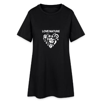 Amoureuse de la nature - Robe T-shirt Femme - noir - Devant