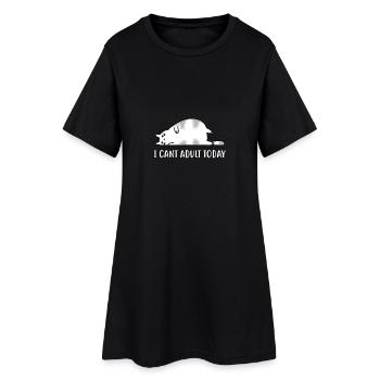 lustiges Katzen Shirt Geschenk Katze - Frauen T-Shirt-Kleid - Schwarz - Vorne