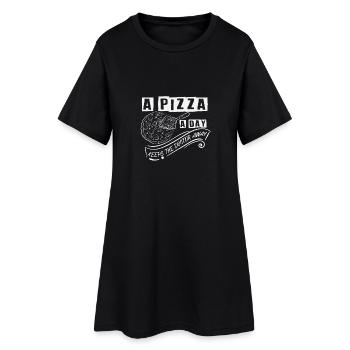 A pizza a day keeps the doctor away sayings - Women’s T-Shirt Dress - black - Front