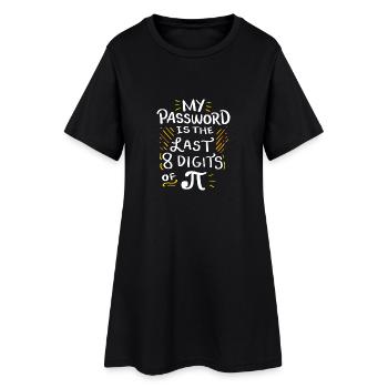 Mein Passwort sind die letzten 8 Zahlen von PI - Frauen T-Shirt-Kleid - Schwarz - Vorne