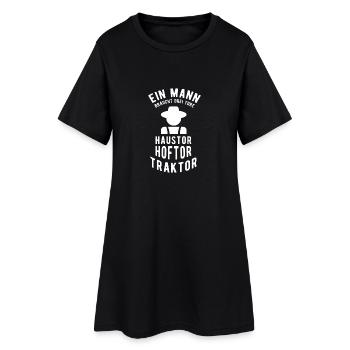 Agriculteur Tshirt Cadeaux pour les agriculteurs tracteur - Robe T-shirt Femme - noir - Devant