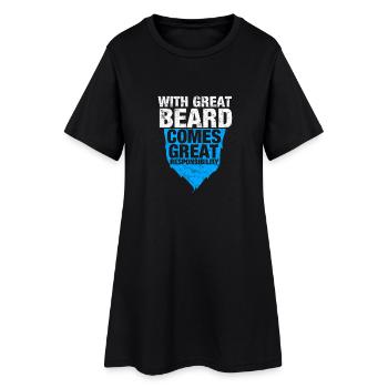 Avec une grande barbe vient une grande responsabilité - Robe T-shirt Femme - noir - Devant
