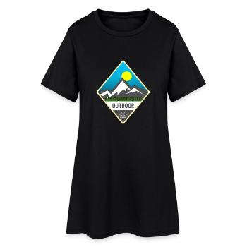 Aventures en plein air Randonnée Randonnée Montagne Montagne - Robe T-shirt Femme - noir - Devant