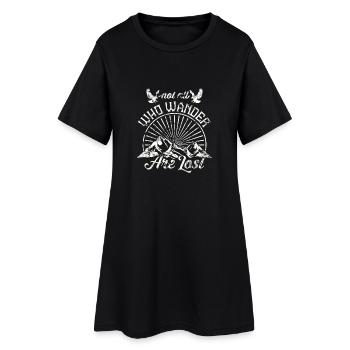 Travel shirt voyage de voyage - Robe T-shirt Femme - noir - Devant