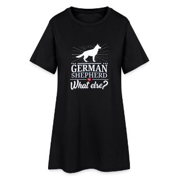 Deutscher Schäferhund what else? German Shepherd - Frauen T-Shirt-Kleid - Schwarz - Vorne