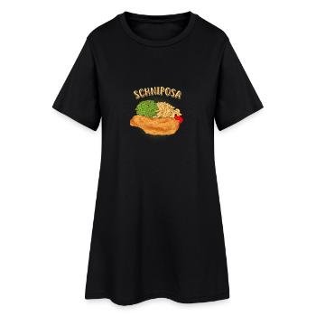 SCHNIPOSA Traditionelle Küche Geschenk - Frauen T-Shirt-Kleid - Schwarz - Vorne