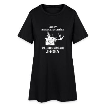 Jagen Jagd Jäger - Frauen T-Shirt-Kleid - Schwarz - Vorne