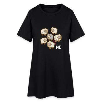 Schwarzes Schaf - Ich - anders - ungewöhnlich - Frauen T-Shirt-Kleid - Schwarz - Vorne