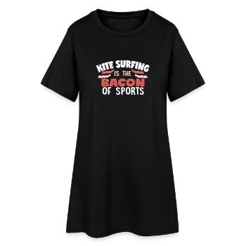 KiteSurfing est le t-shirt Bacon of Sports - Robe T-shirt Femme - noir - Devant