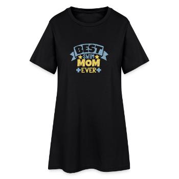 Le meilleur T-shirt de nage de maman jamais - Robe T-shirt Femme - noir - Devant