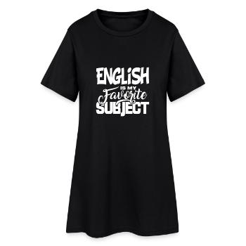 École Sujet École Cadeau Cadeau Sujet Anglais - Robe T-shirt Femme - noir - Devant