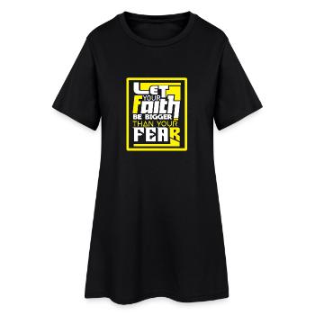 Que ta foi soit plus grande Bthan Fear - Christianisme - Robe T-shirt Femme - noir - Devant