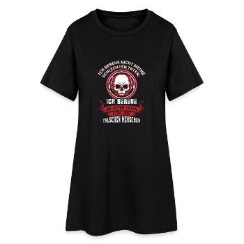 Ich bereue nicht meine schlechten Taten, sondern.. - Frauen T-Shirt-Kleid - Schwarz - Vorne
