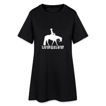 Riding Pleasure faible et lente Ouest - Robe T-shirt Femme - noir - Devant