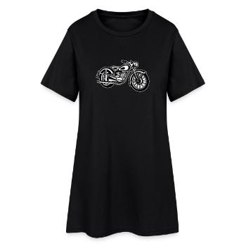 Moto / Classique moto 04_schwarz blanc - Robe T-shirt Femme - noir - Devant