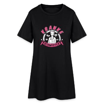 Kranke Schwester - Frauen T-Shirt-Kleid - Schwarz - Vorne