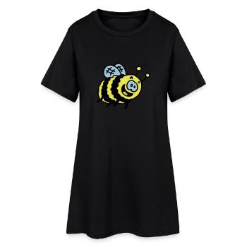 bourdon drôle 3 - Robe T-shirt Femme - noir - Devant