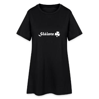 sláinte st. patrick´s day - Women’s T-Shirt Dress - black - Front