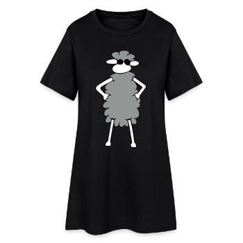 Sheep cool! - Robe T-shirt Femme - noir - Devant