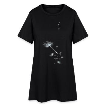 Pusteblume Design 4 - Frauen T-Shirt-Kleid - Schwarz - Vorne