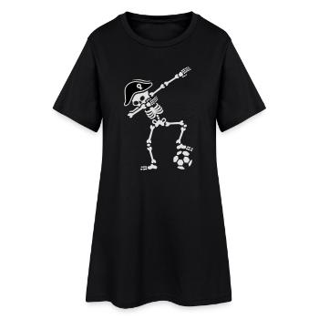 France dab dabbing skeleton soccer football - Robe T-shirt Femme - noir - Devant