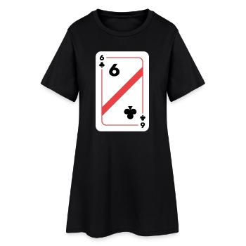 Cross Six Playing Card Poker Card - Robe T-shirt Femme - noir - Devant
